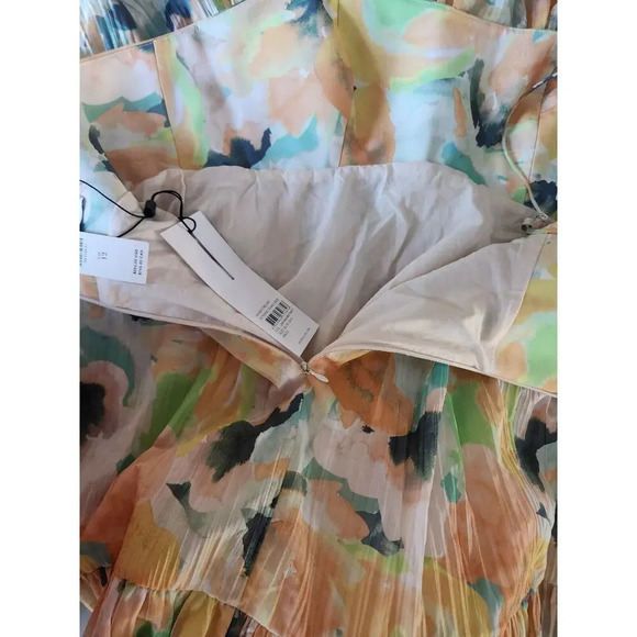 NWT Acler Hetherington Floral Maxi Tiered Dress Size US 12 Yellow #9K401 - Picture 12 of 15